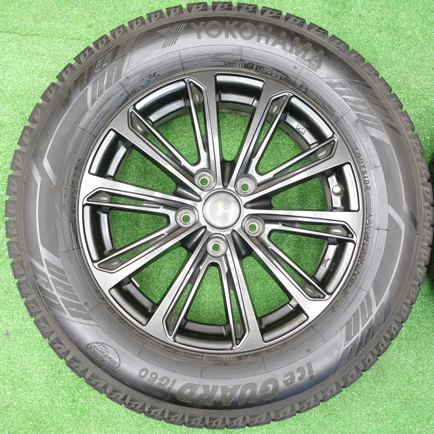 バリ溝！21年！キレイ！9.5分★スタッドレス 215/65R16 ヨコハマ アイスガード iG60 MiLLOUS DF ミルアス 16インチ PCD114.3/5H★5121405KTス