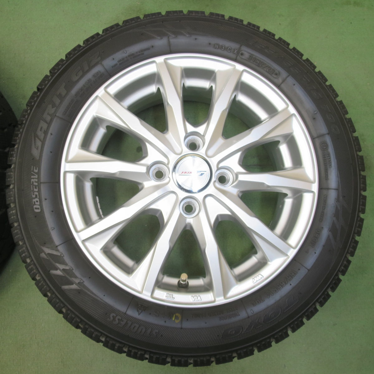バリ溝！23年！キレイ！ほぼ10分◎スタッドレス 165/65R14 トーヨー オブザーブ ガリット GIZ JOKER ジョーカー 14インチ PCD100/4H◎6101907イス
