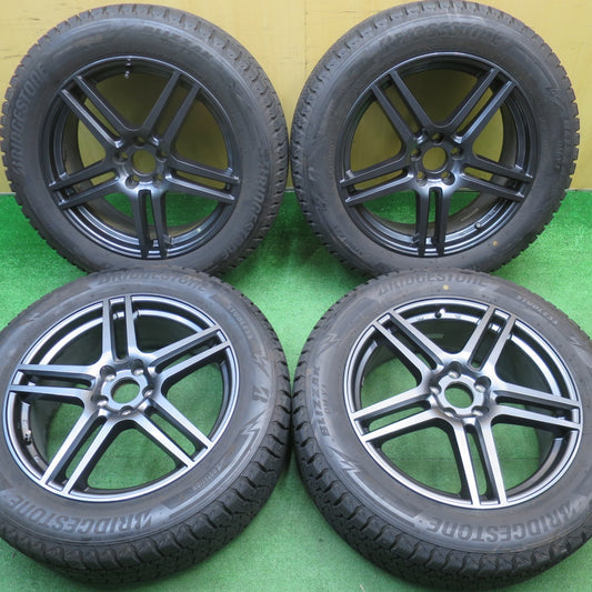 バリ溝！23年！キレイ！9.5分★ボルボ 等 Eurodesign EIGER 阿部商会 235/55R18 スタッドレス ブリヂストン ブリザック DM-V3 18インチ ユーロデザイン アイガー PCD108/5H★5112602NJス