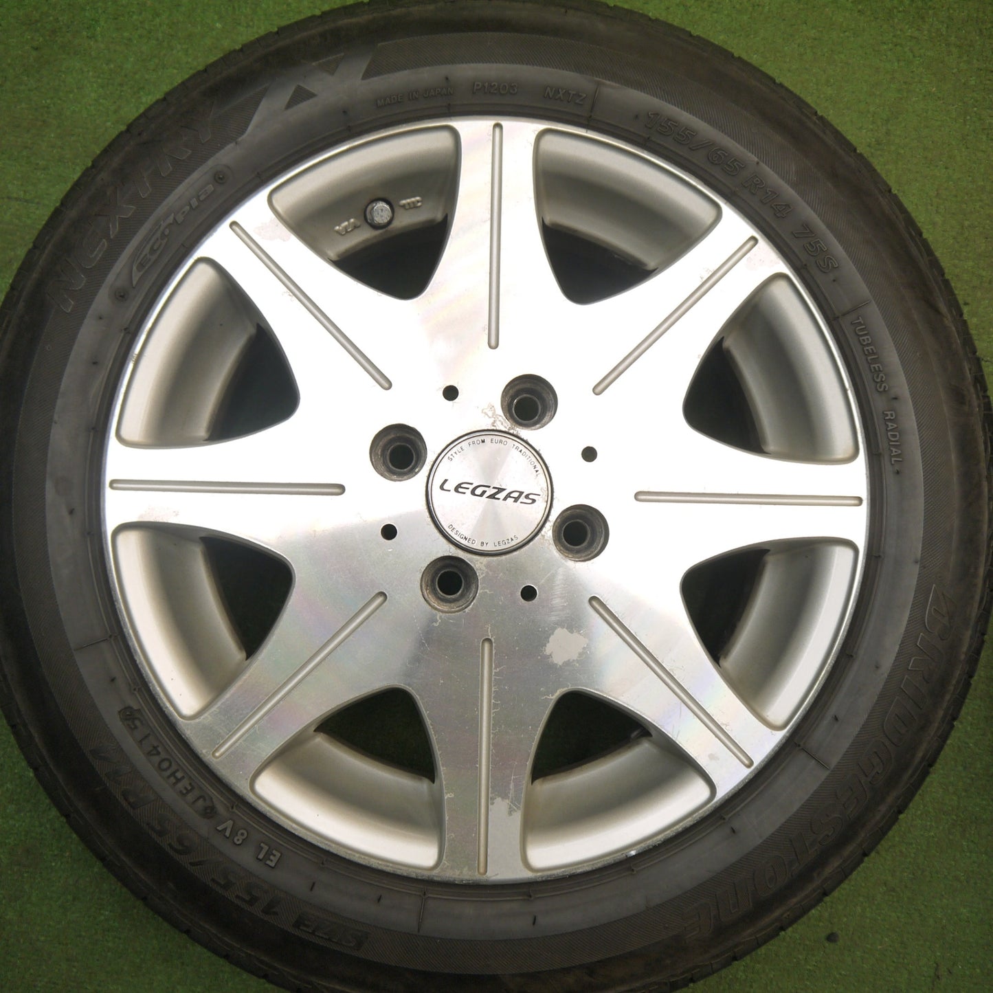 4本価格★Stich LEGZAS D800 155/65R14 ブリヂストン ネクストリー エコピア シュティッヒ レグザス 14インチ PCD100/4H★6012609Hノ