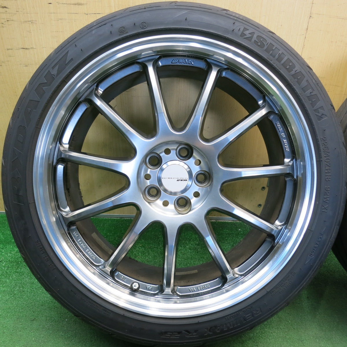 キレイ！24年◎86 BRZ 等 WORK EMOTION 11R 225/40R18 シバタ REVIMAX R23 ワーク エモーション 18インチ PCD100/5H◎6061804HAノ