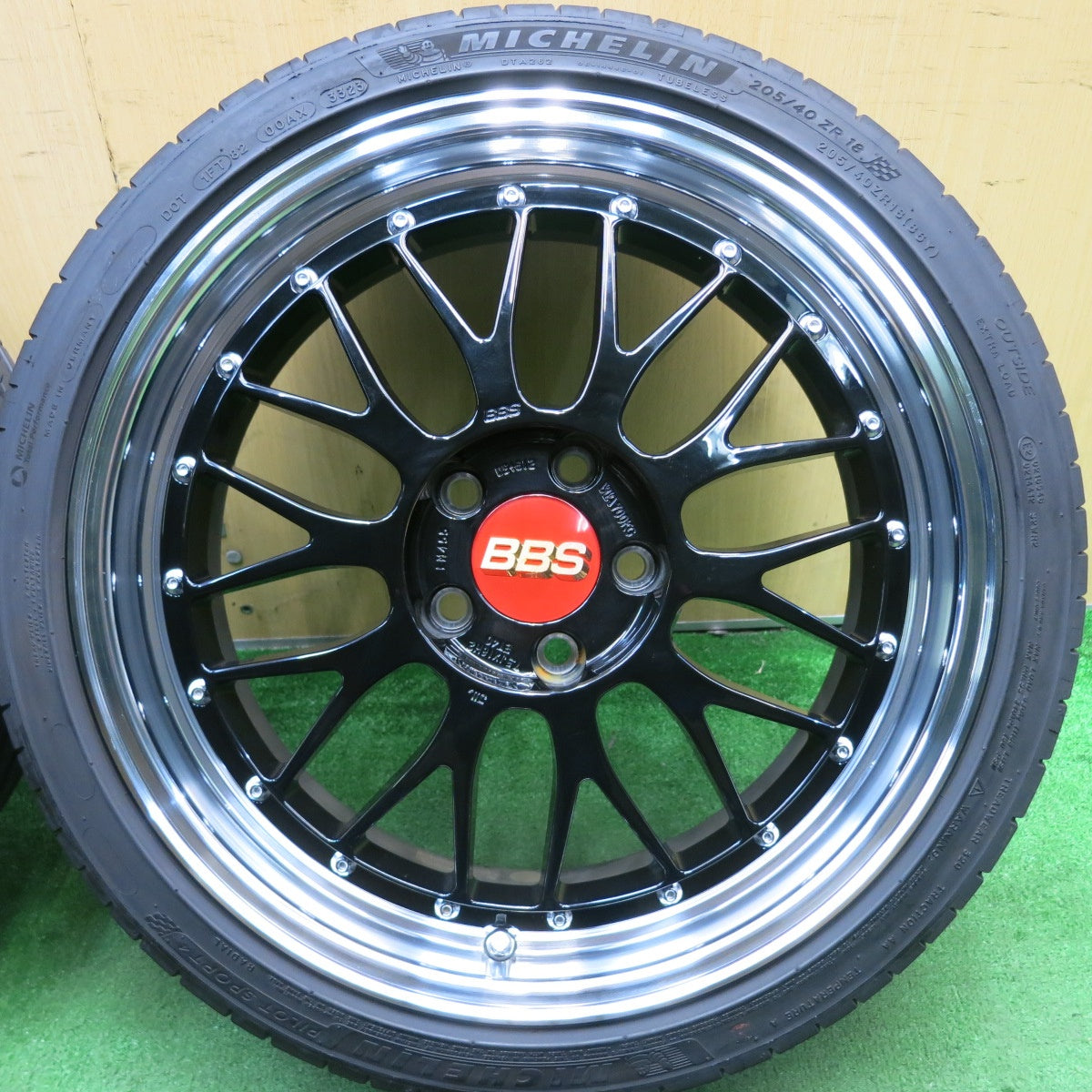 バリ溝！23年！キレイ！9.5分★ミニ クーパー 等 BBS LM455 205/40R18 ミシュラン パイロットスポーツ4 18インチ PCD112/5H★5051604AKノ