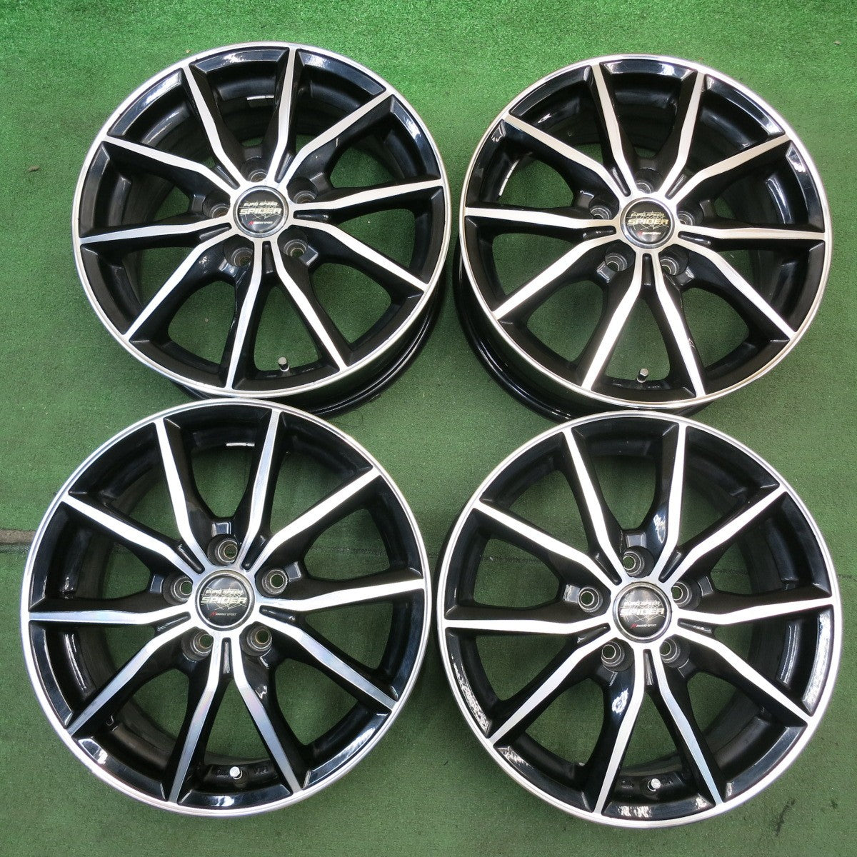 4本価格★プリウス 等 EURO SPEED SPIDER MANARAY SPORT 15インチ ホイール ユーロスピード スパイダー マナレイスポーツ 15×6J PCD100/5H★6052311HAホ