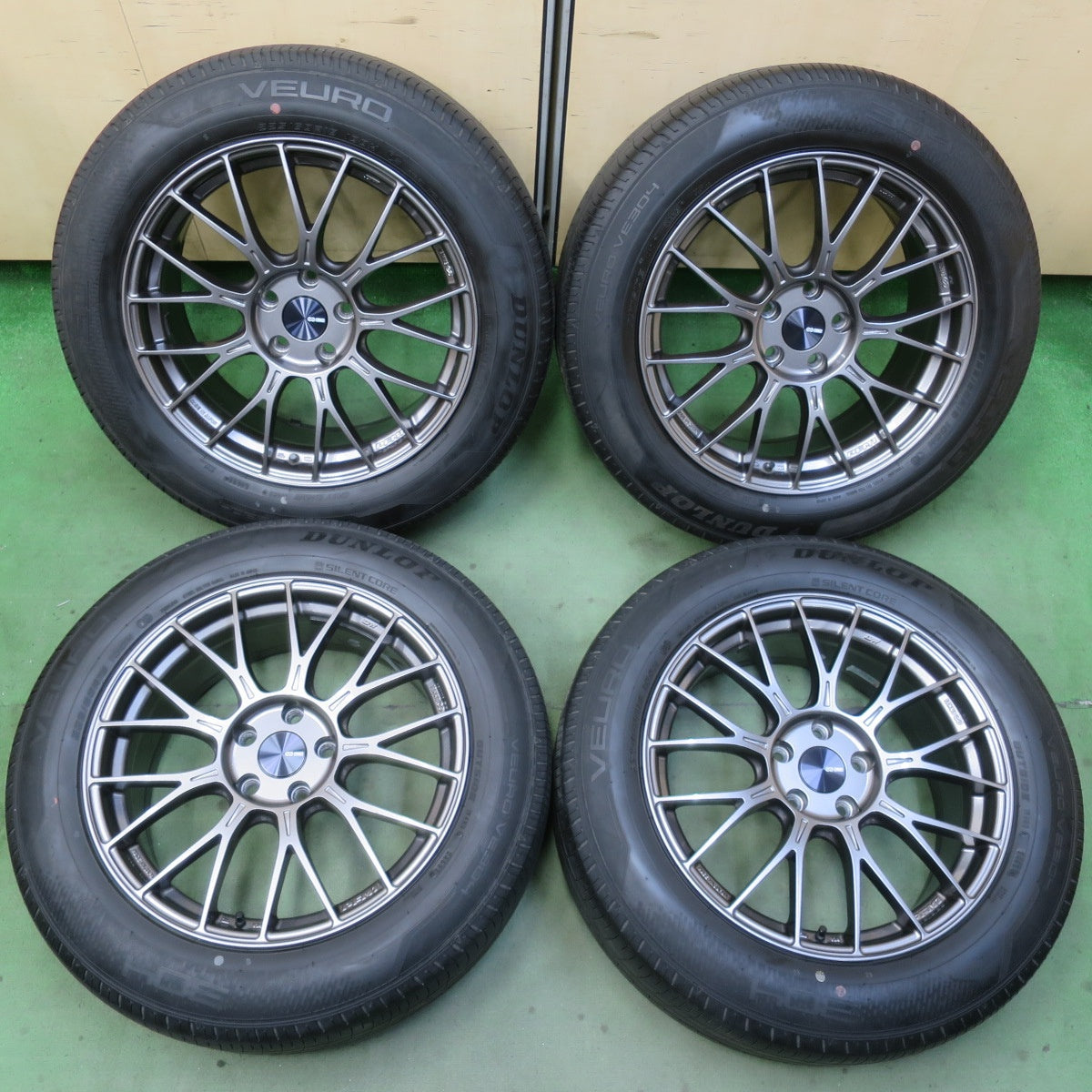 キレイ★ENKEI PFM1 225/60R18 ダンロップ VEURO VE304 エンケイ 18インチ PCD114.3/5H★6052501イノ