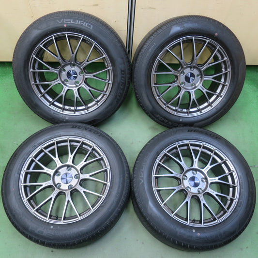 キレイ★ENKEI PFM1 225/60R18 ダンロップ VEURO VE304 エンケイ 18インチ PCD114.3/5H★6052501イノ