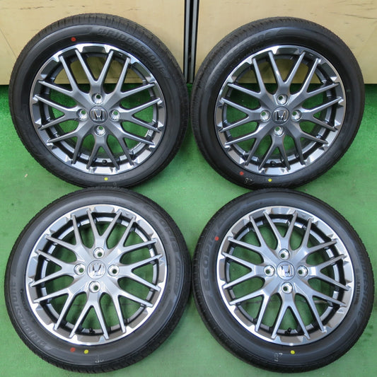 [送料無料] 新車外し！24年★ホンダ N-ONE N-BOX カスタム 純正 ENKEI 165/55R15 ブリヂストン エコピア EP150 エンケイ PCD100/4H★4110304イノ