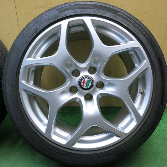 バリ溝!8.5分◎アルファロメオ ジュリア 純正 225/45R18 コンチネンタル プロコンタクト RX SSR 18インチ PCD110/5H◎6092714HAノ