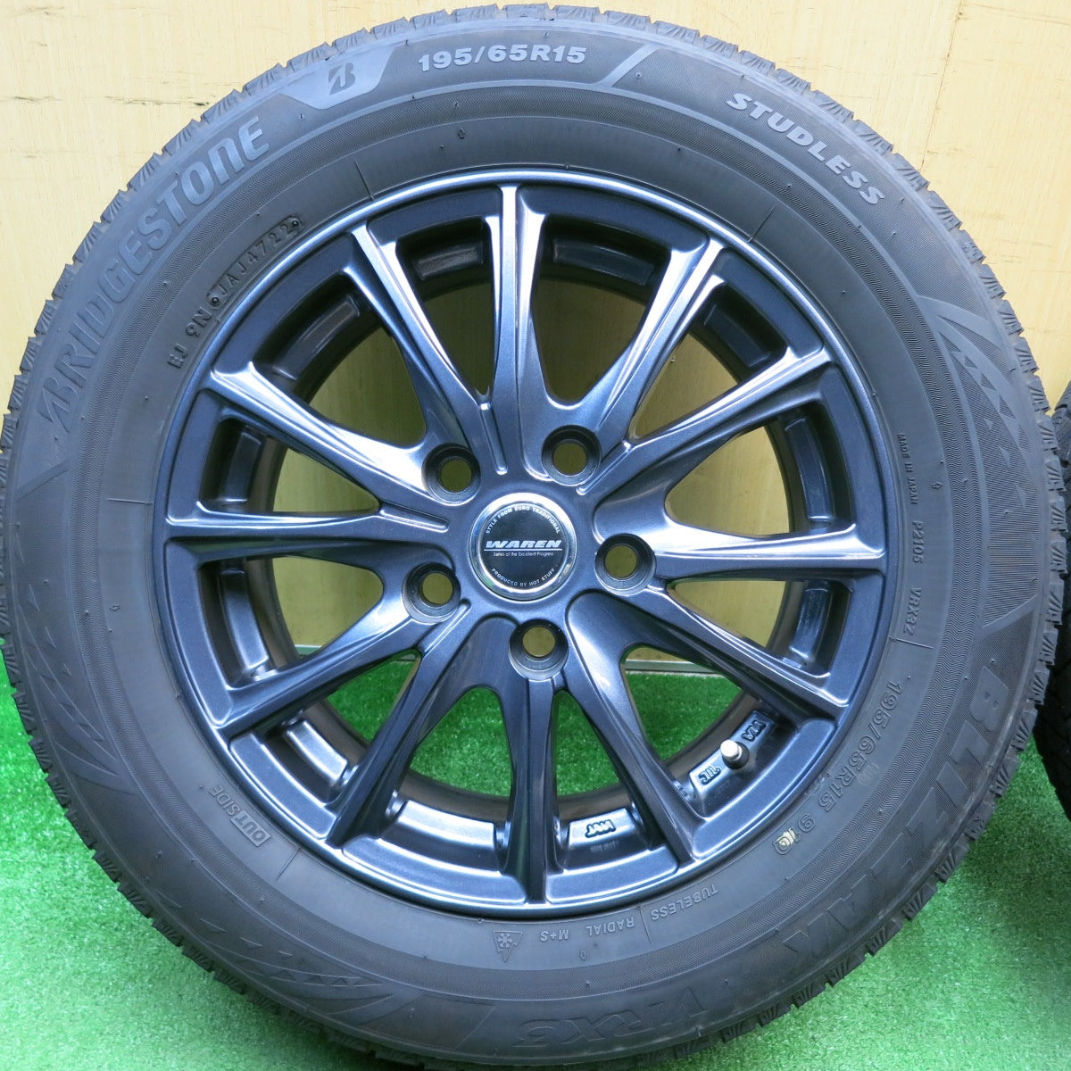 キレイ！22年★スタッドレス 195/65R15 ブリヂストン ブリザック VRX3 WAREN ヴァーレン 15インチ PCD114.3/5H★6020508HAス