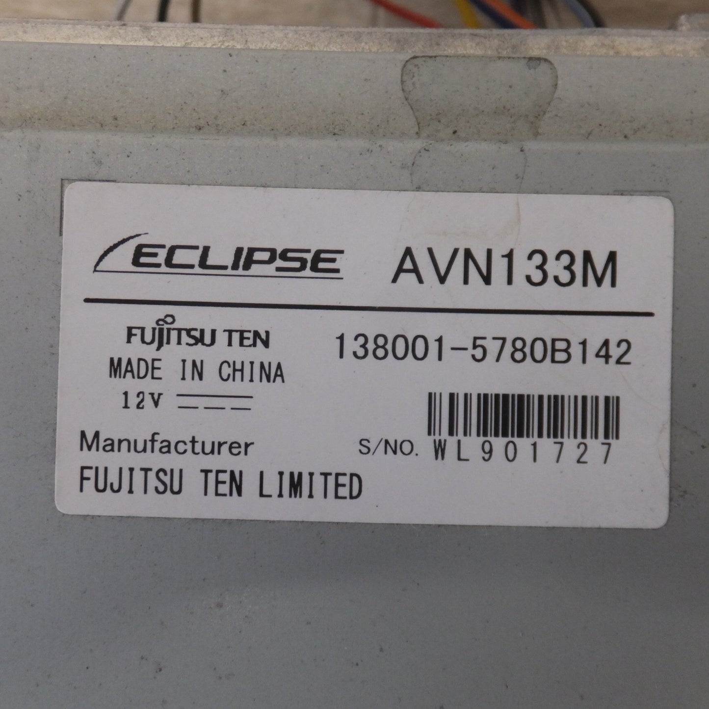 [送料無料] ★富士通テン製 イクリプス ECLIPSE メモリーナビゲーション AVN133M[12]★