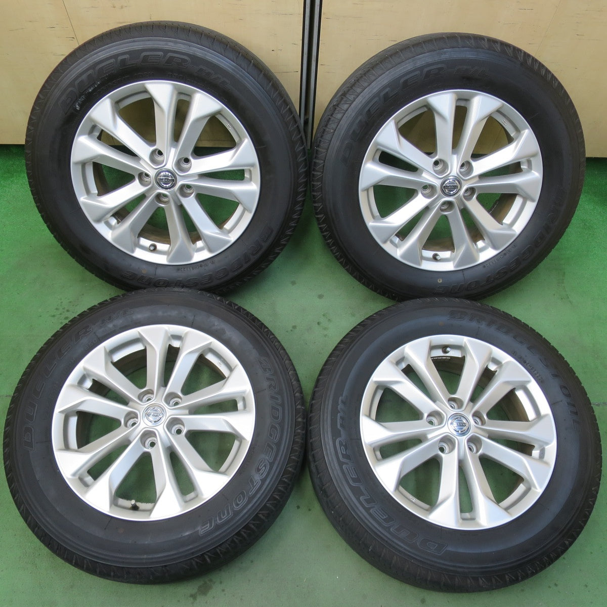 バリ溝！22年！9分★日産 T32 エクストレイル 純正 225/65R17 ブリヂストン デューラー H/L 850 17インチ PCD114.3/5H★6011901イノ
