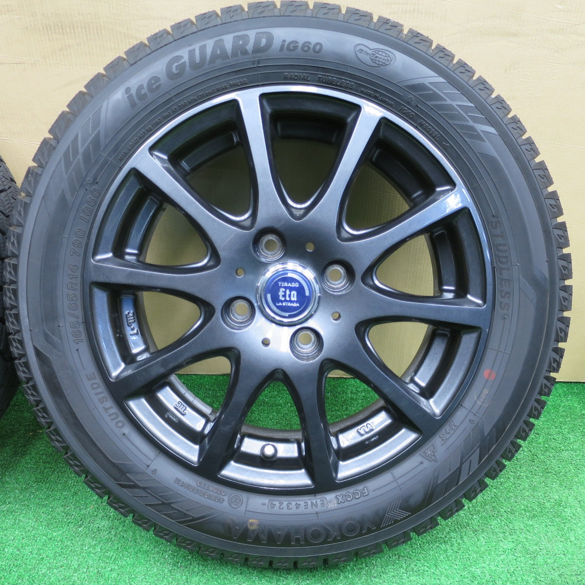 ほぼ未使用！24年！キレイ★スタッドレス 165/65R14 ヨコハマ アイスガード iG60 TIRADO Eta LA STRADA ティラード ラストラーダ 14インチ PCD100/4H★5121001NKス