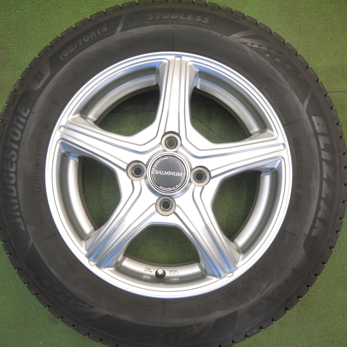 キレイ★スタッドレス 165/70R14 ブリヂストン ブリザック VRX3 BALMINUM VR5 バルミナ 14インチ PCD100/4H★6052008Hス