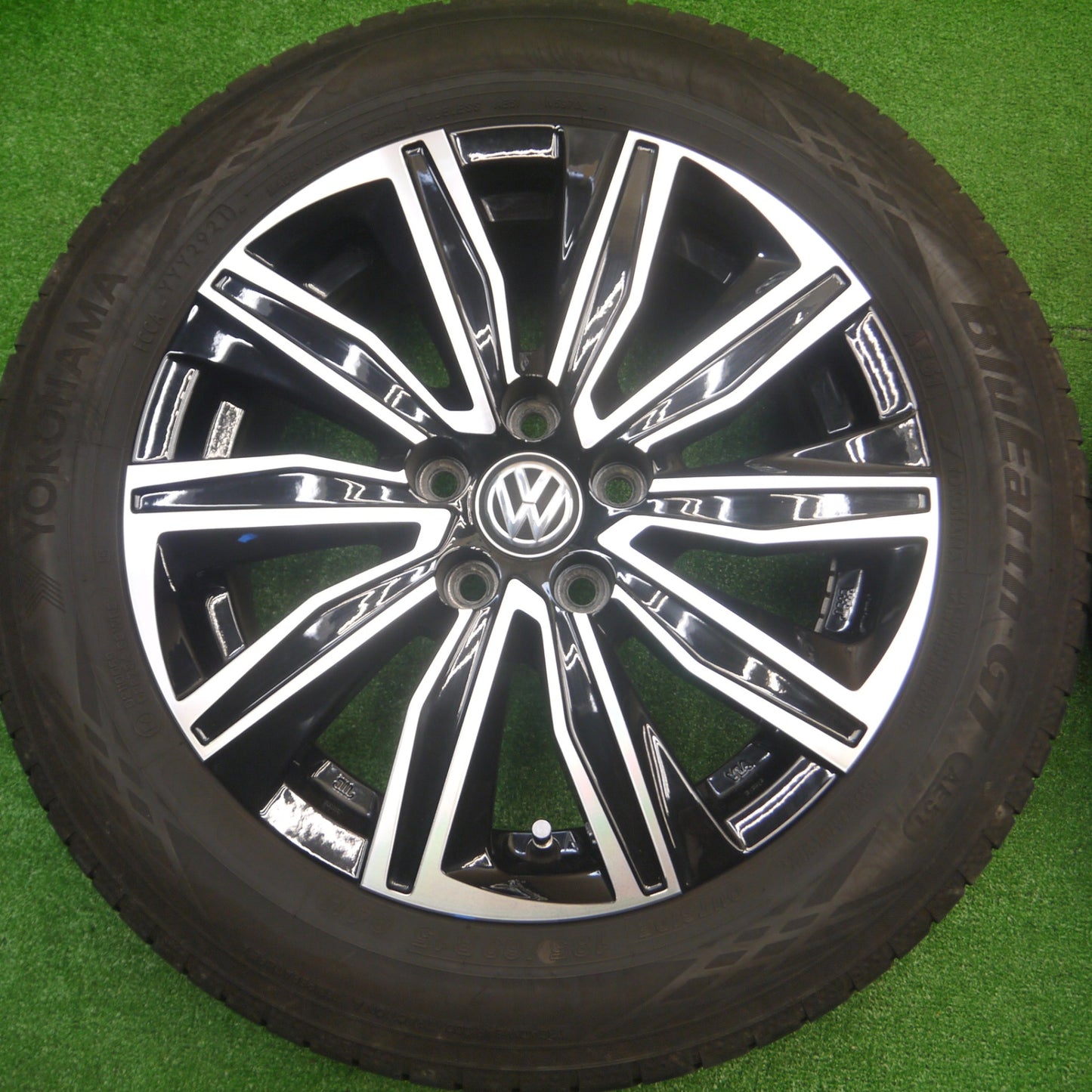[送料無料] バリ溝！21年！キレイ！9.5分★ワーゲン等 EURO ZWEI FK-10 185/60R15 ヨコハマ BluEarth-GT AE51 ユーロツヴァイ PCD100/5H★4091103Hノ