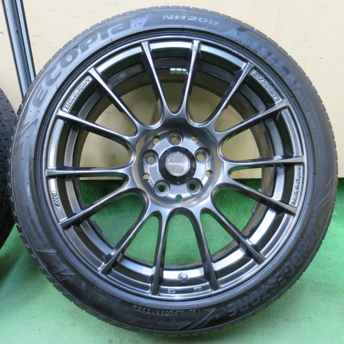 バリ溝！22年！9分★プリウス 等 WedsSport SA-72R AMF 215/45R17 ブリヂストン エコピア NH200 17インチ ウェッズスポーツ PCD100/5H★5041005イノ
