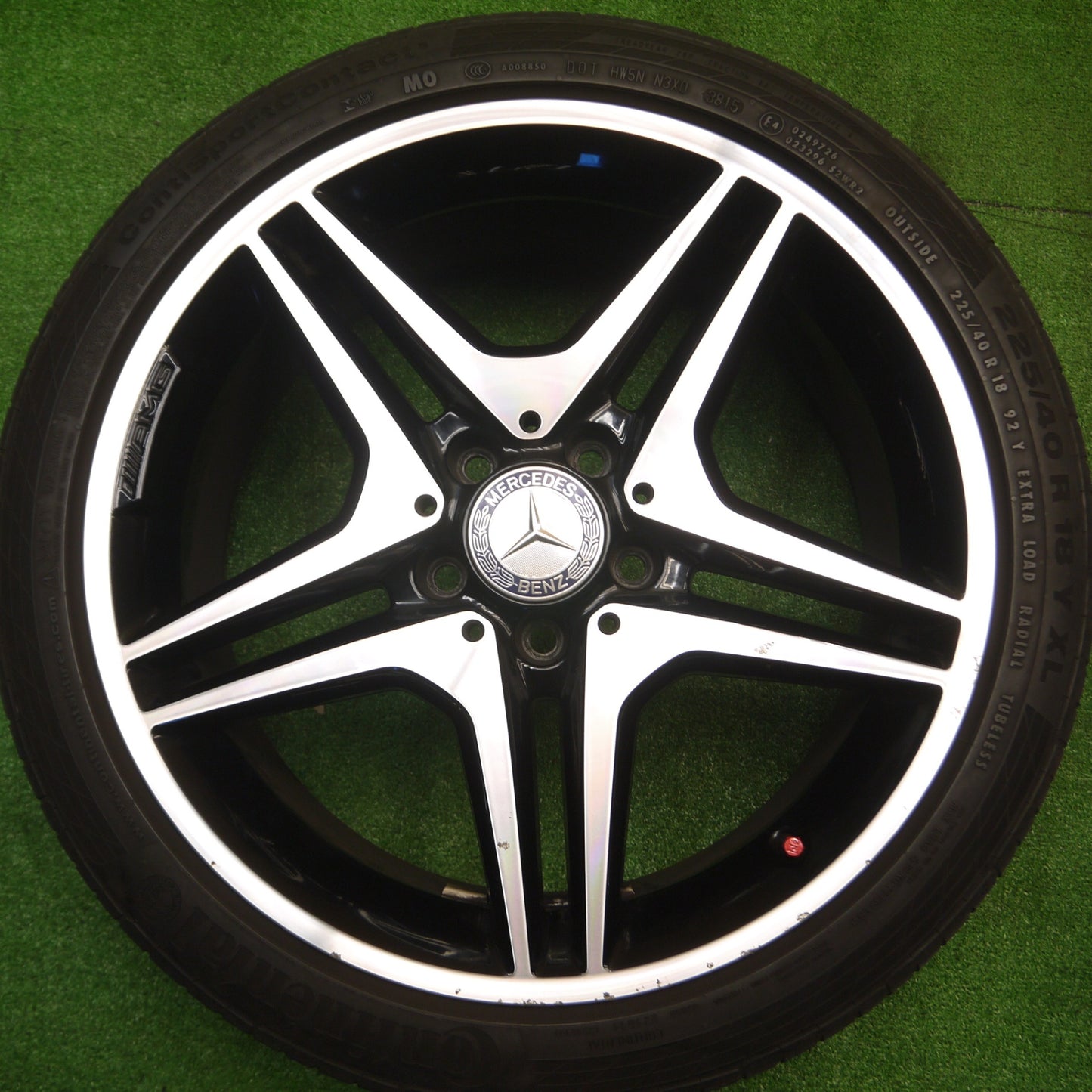 [送料無料] 4本価格★ベンツ Aクラス W176 純正 AMG 225/40R18 コンチネンタル コンチスポーツコンタクト5 MO PCD112/5H★4092409Hノ