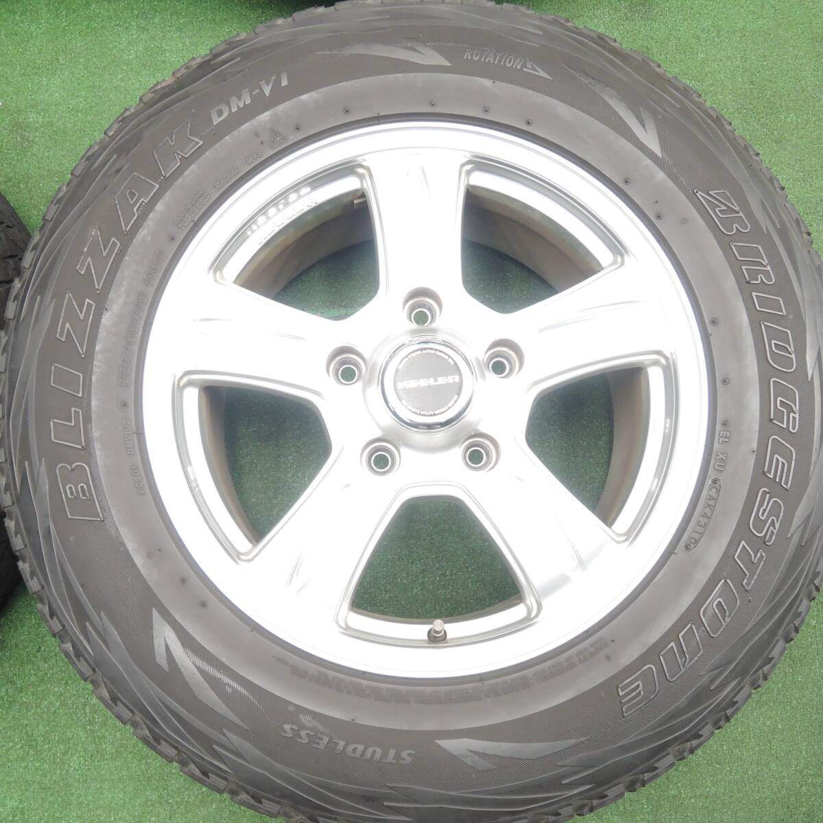 キレイ★ランクル 等 weds キーラー 285/60R18 スタッドレス ブリヂストン ブリザック DM-V1 KEELER 18インチ PCD150/5H★3111803HAス
