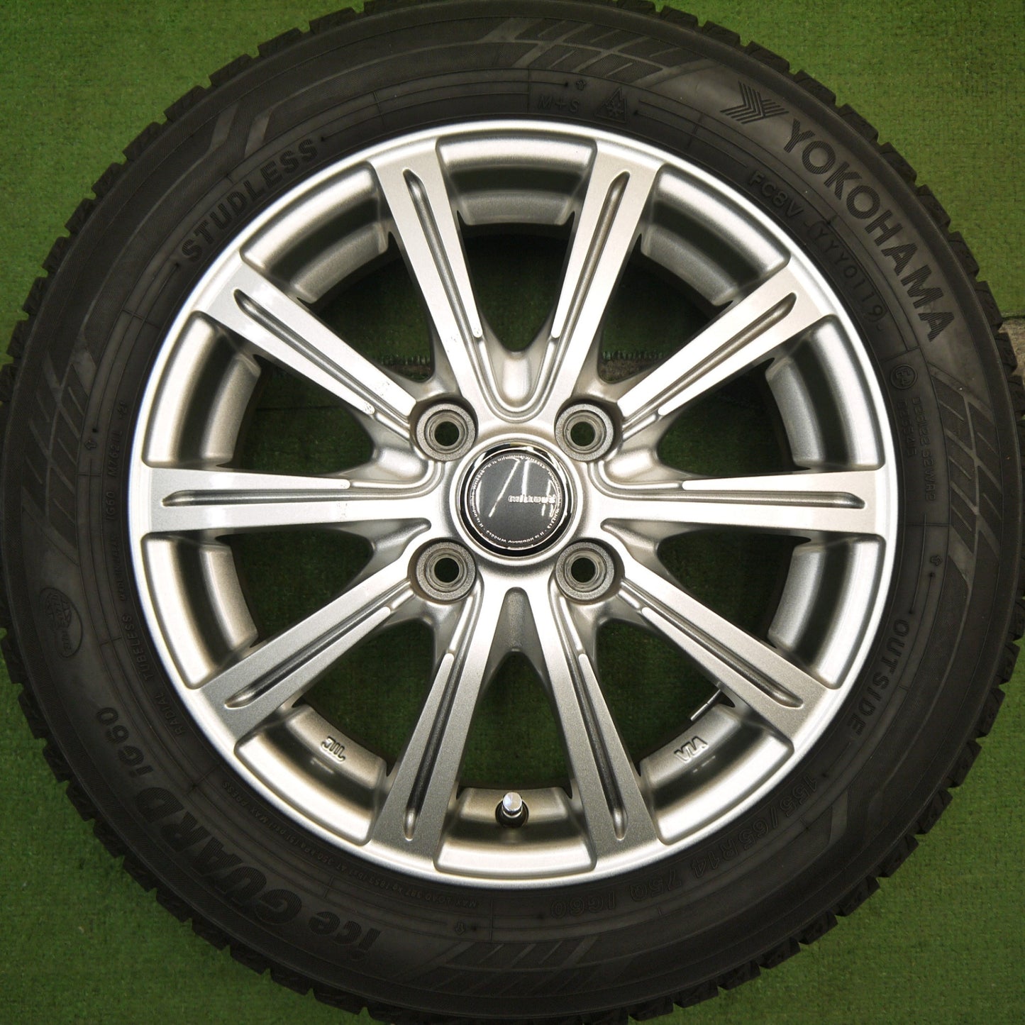 バリ溝！キレイ！8.5分★スタッドレス 155/65R14 ヨコハマ アイスガード iG60 MiLLOUS ミルアス 14インチ PCD100/4H★5060407Hス
