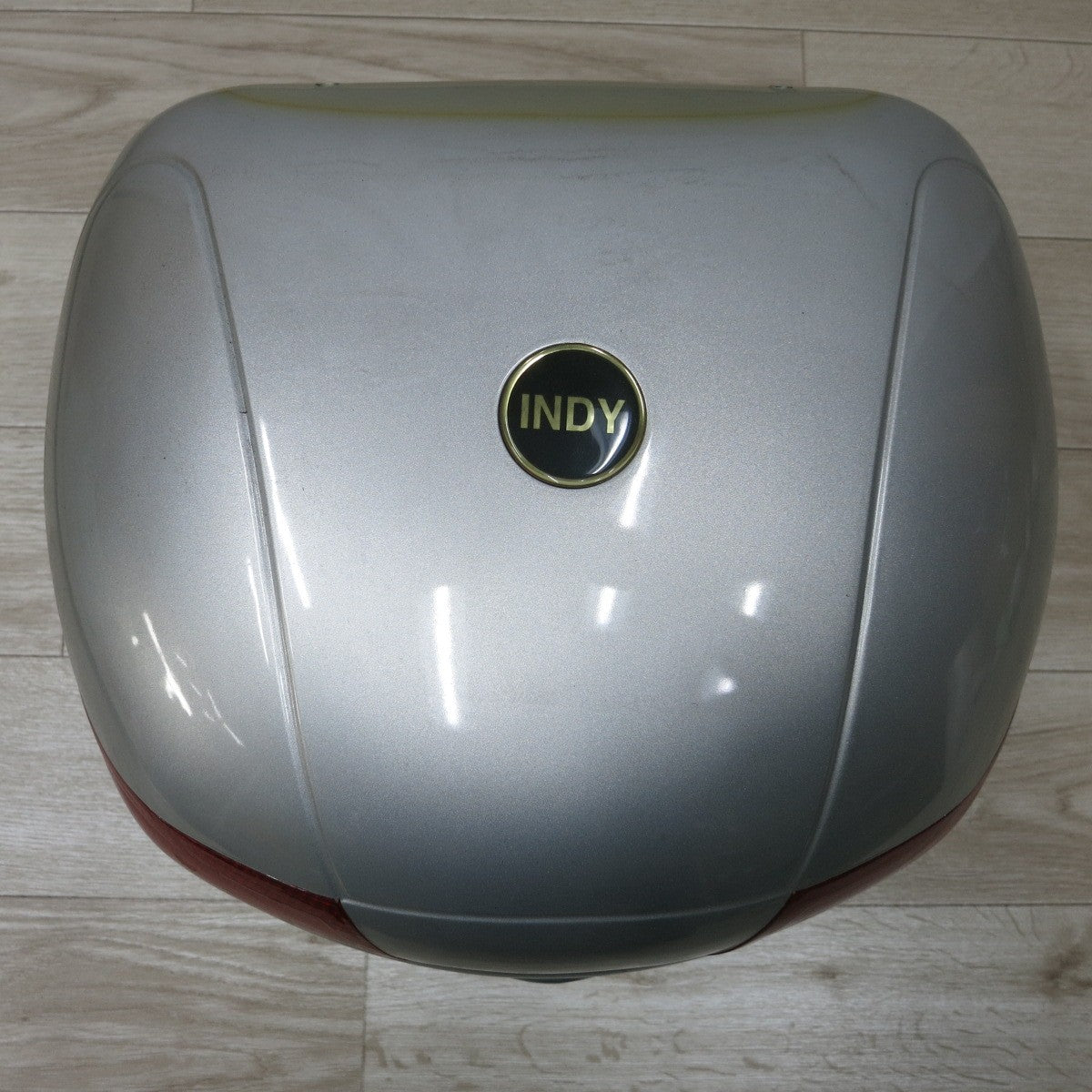 [送料無料] ◆INDY バイク 用 リア BOX ボックス リア トランク トップケース 収納 箱 荷物 ツーリング デリバリー 現状品◆