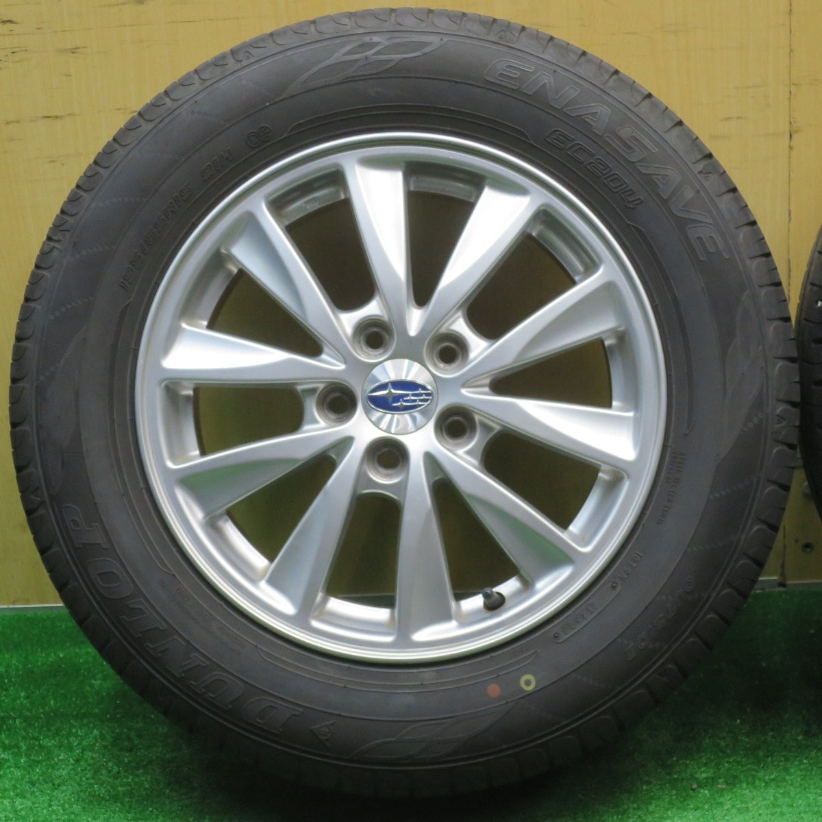 バリ溝！24年！9.5分★スバル インプレッサ 純正 195/65R15 ダンロップ エナセーブ EC204 15インチ PCD100/5H★5110309NJノ