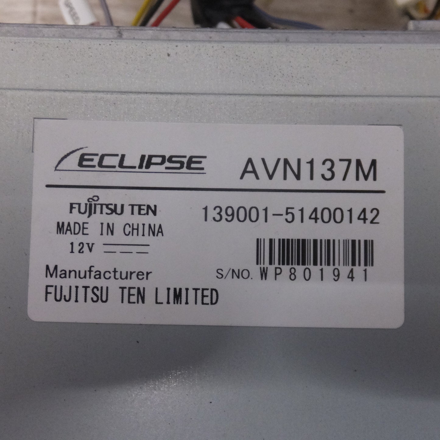 [送料無料] 現状品★富士通テン イクリプス ECLIPSE メモリーナビゲーション AVN137M[7]★