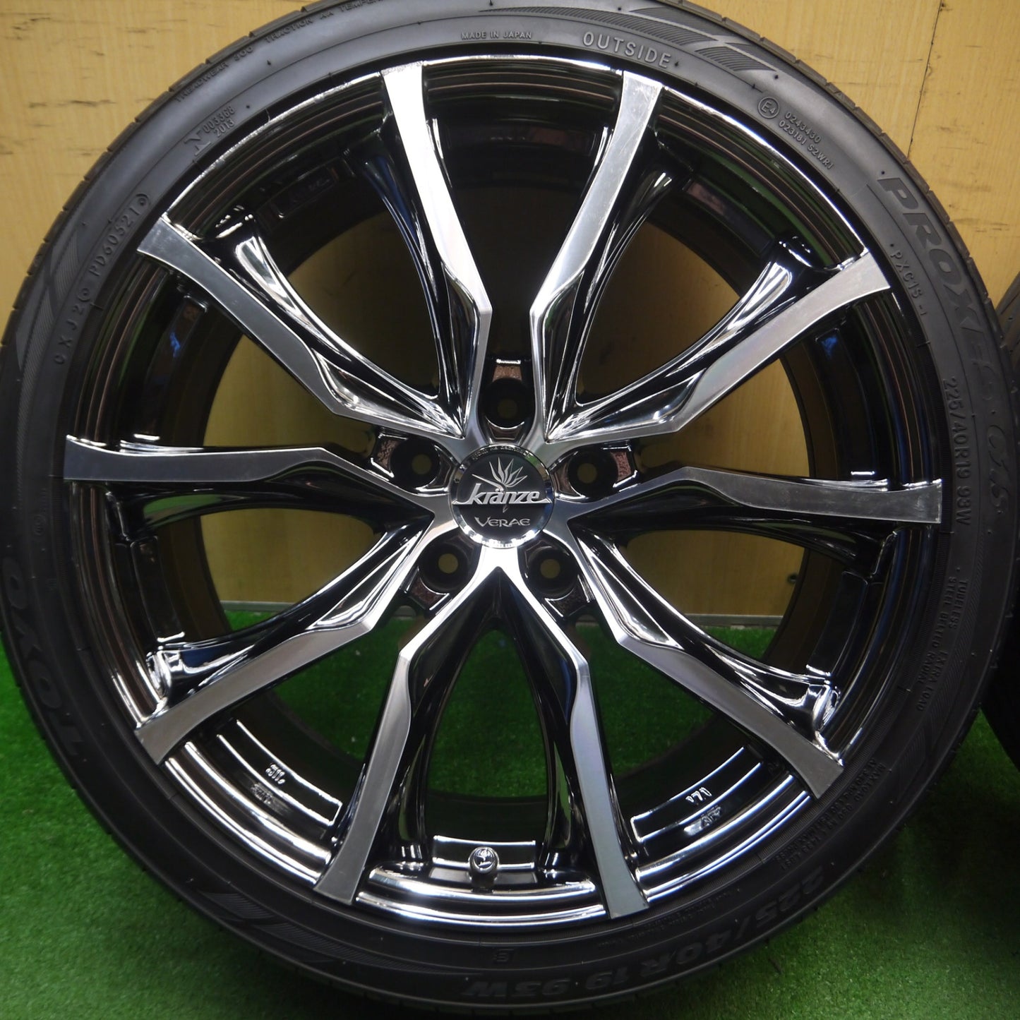 [送料無料] 4本価格！21年★Kranze VERAE 225/40R19 トーヨー プロクセス C1S クレンツェ ヴェラーエ 19インチ PCD114.3/5H★5022605Hノ
