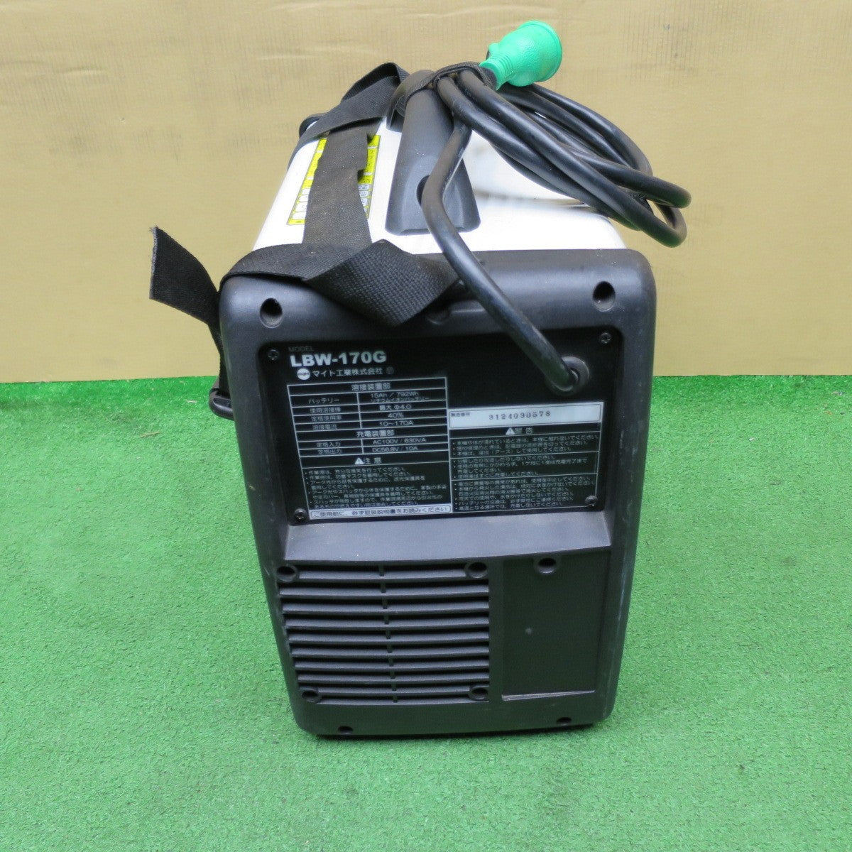 [送料無料] 付属品付き◆マイト工業 リチウムイオンバッテリー溶接機 LBW-170G ホットスタート 小型 軽量 ケーブル付属◆
