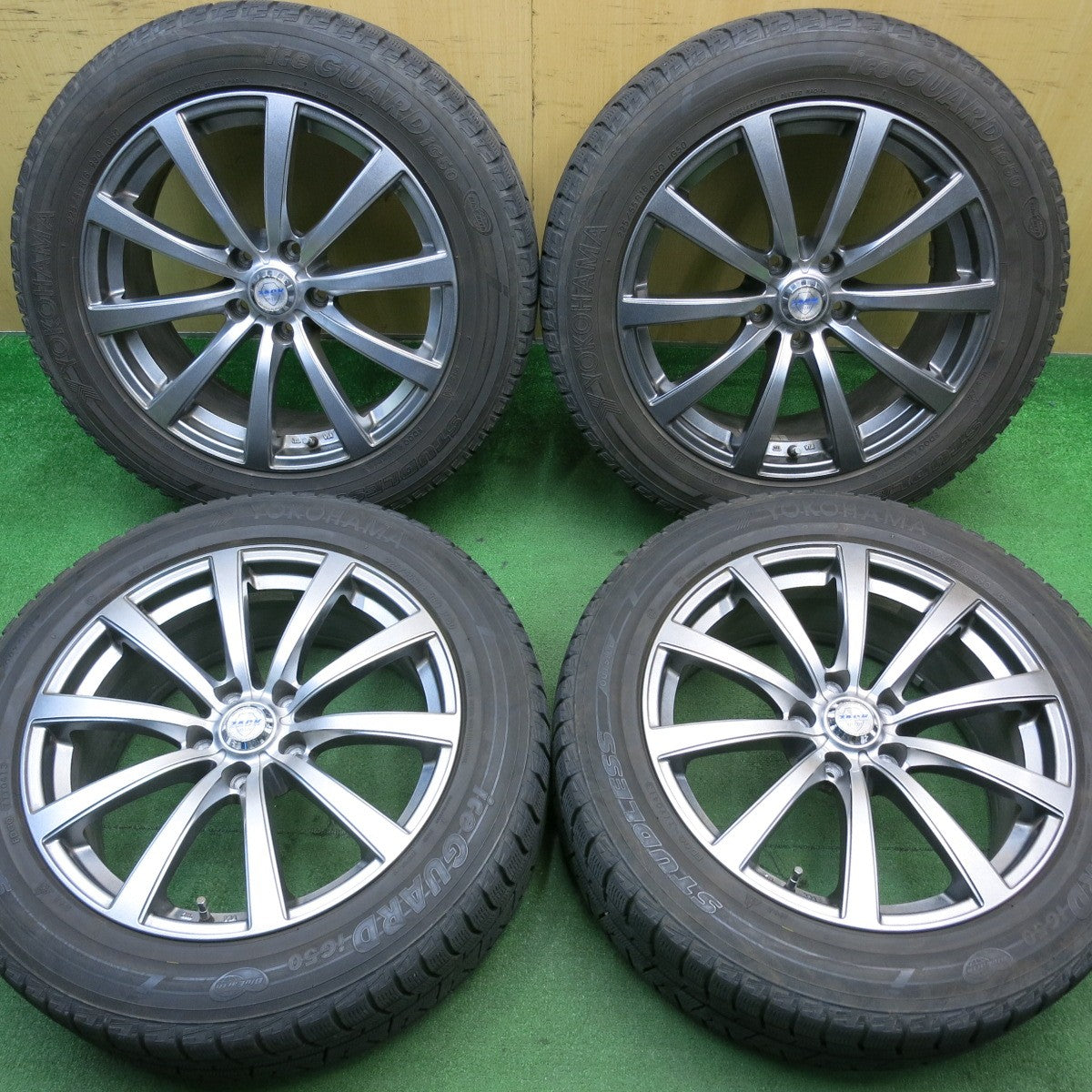 バリ溝！キレイ！8.5分★スタッドレス 225/55R18 ヨコハマ アイスガード iG50 ZACK JP-110 MONZA ザック 18インチ PCD114.3/5H★5051202NJス
