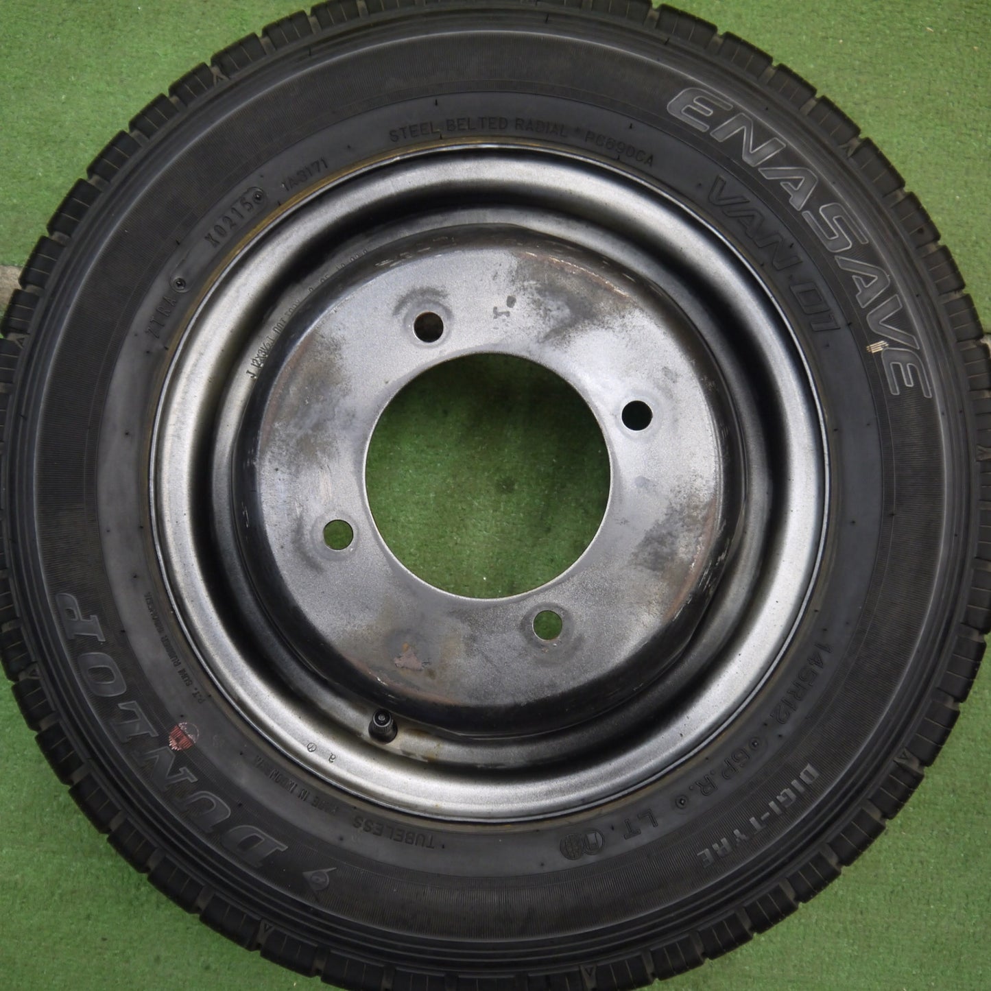 4本価格★トラック 145R12 6PR ダンロップ エナセーブ VAN01 TOPY スチール 12インチ PCD150/4H★5071503Hノ