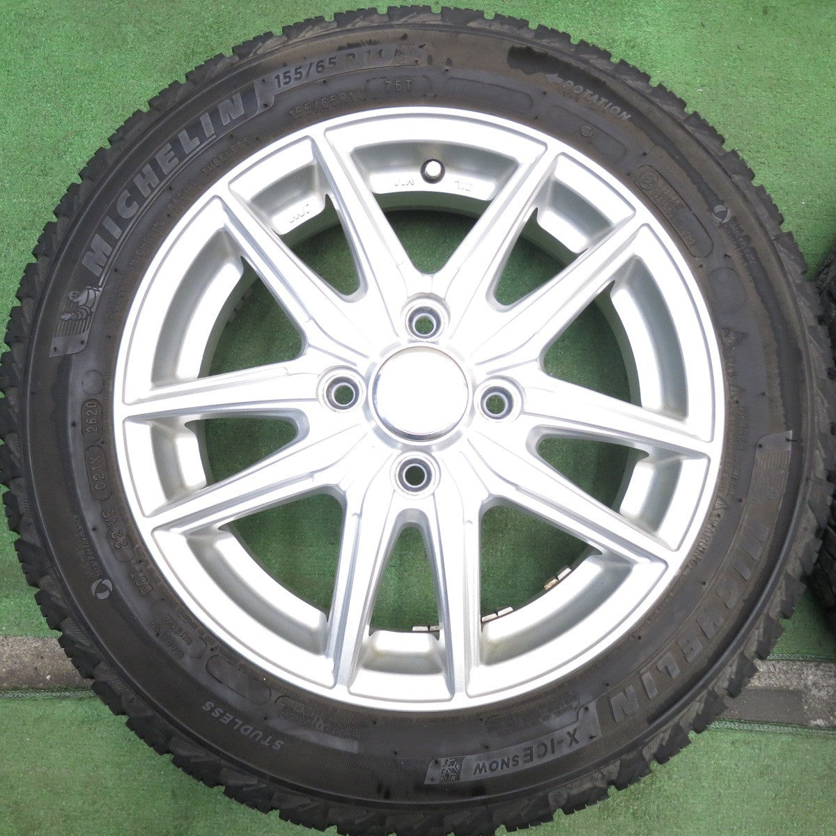 バリ溝！8.5分◎スタッドレス 155/65R14 ミシュラン X-ICE SNOW ECO FORME SE-20 エコフォルム 14インチ PCD100/4H◎6073007HAス