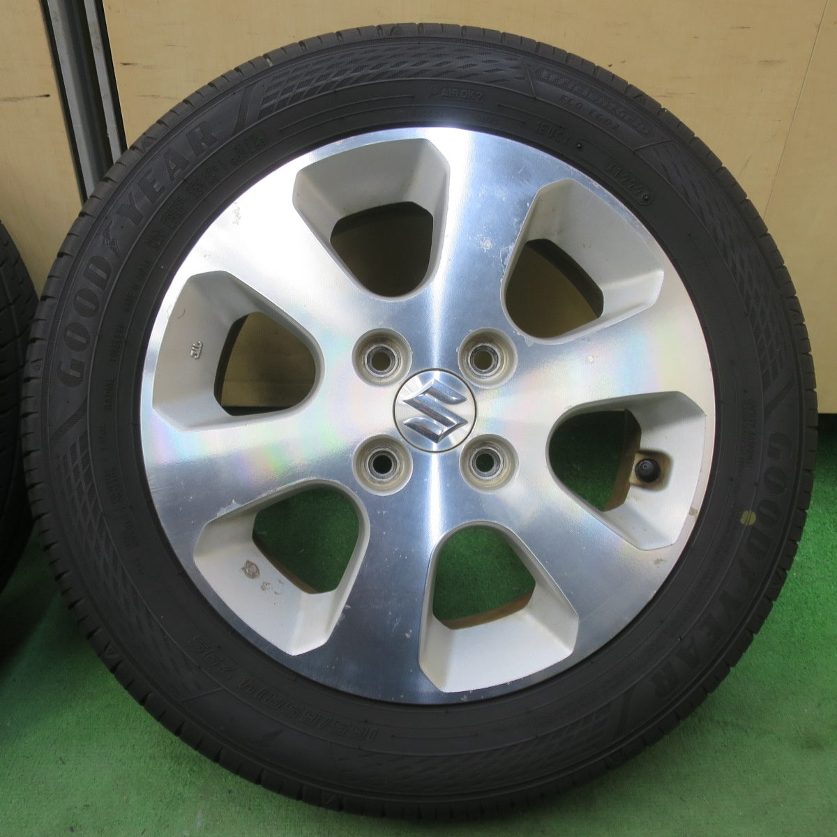バリ溝！22年！9分★スズキ ワゴンR 純正 165/65R14 グッドイヤー EfficientGrip ECO EG02 14インチ PCD100/4H★6022807イノ