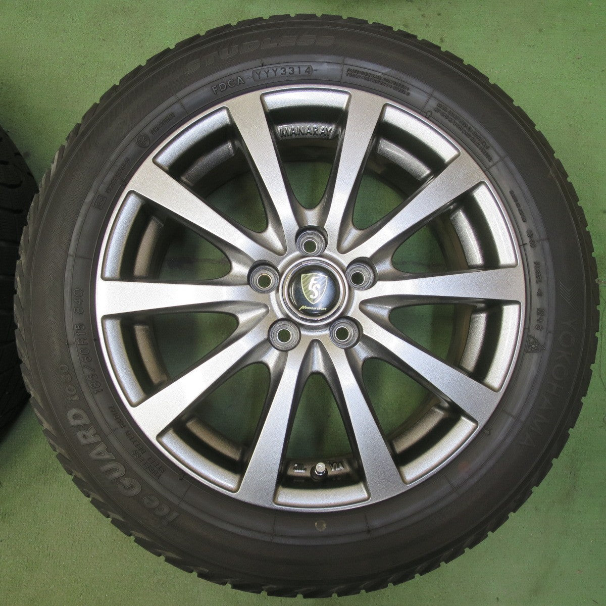 キレイ◎シエンタ 等 185/60R15 スタッドレス ヨコハマ アイスガード iG30 MANARAY SPORT マナレイ スポーツ 15インチ PCD100/5H◎6080509IMス