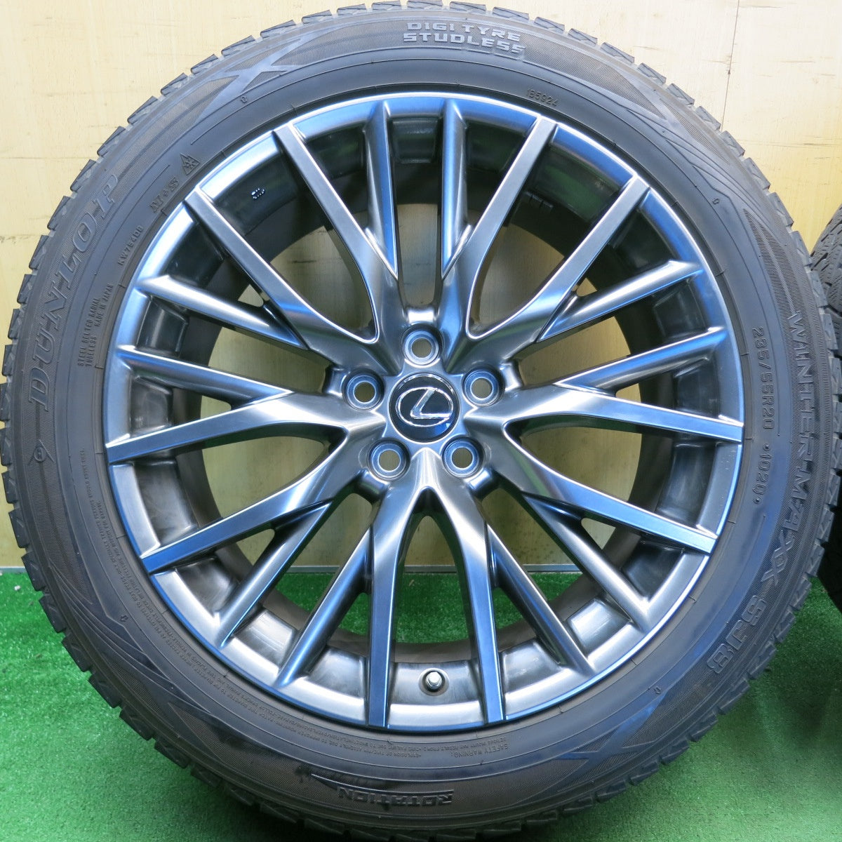 4本価格◎レクサス RX Fスポーツ 純正 235/55R20 スタッドレス ダンロップ ウインターマックス SJ8 20インチ PCD114.3/5H◎6071902HAス