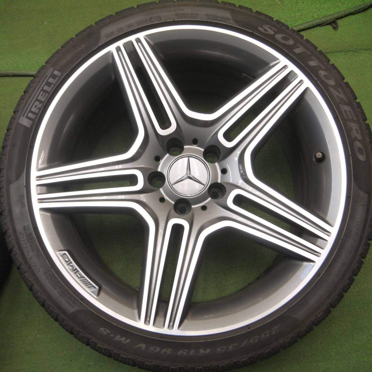 バリ溝！8.5分★ベンツ SL63 SL65 純正 AMG 255/35R19 285/30R19 スタッドレス ピレリ SOTTOZERO PCD112/5H★4060708Hス