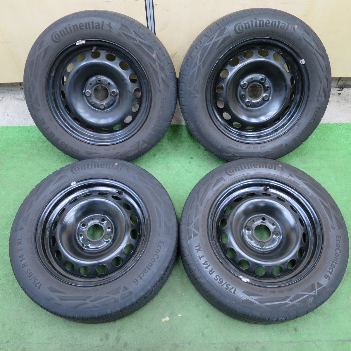 4本価格★フィアット 500 等 175/65R14 コンチネンタル エココンタクト6 スチール 14インチ PCD98/4H★6031402ナノ
