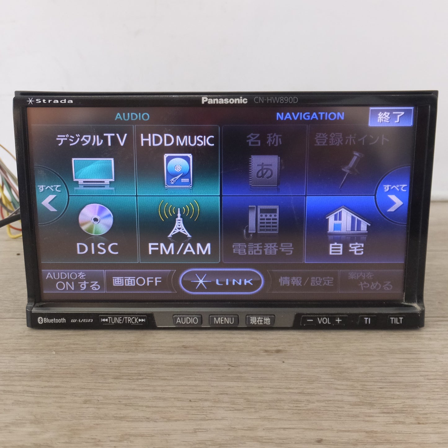 [送料無料] ★パナソニック製 スバル 純正 HDDカーナビステーション Strada CN-HW890DFA CN-HW890D[6]★