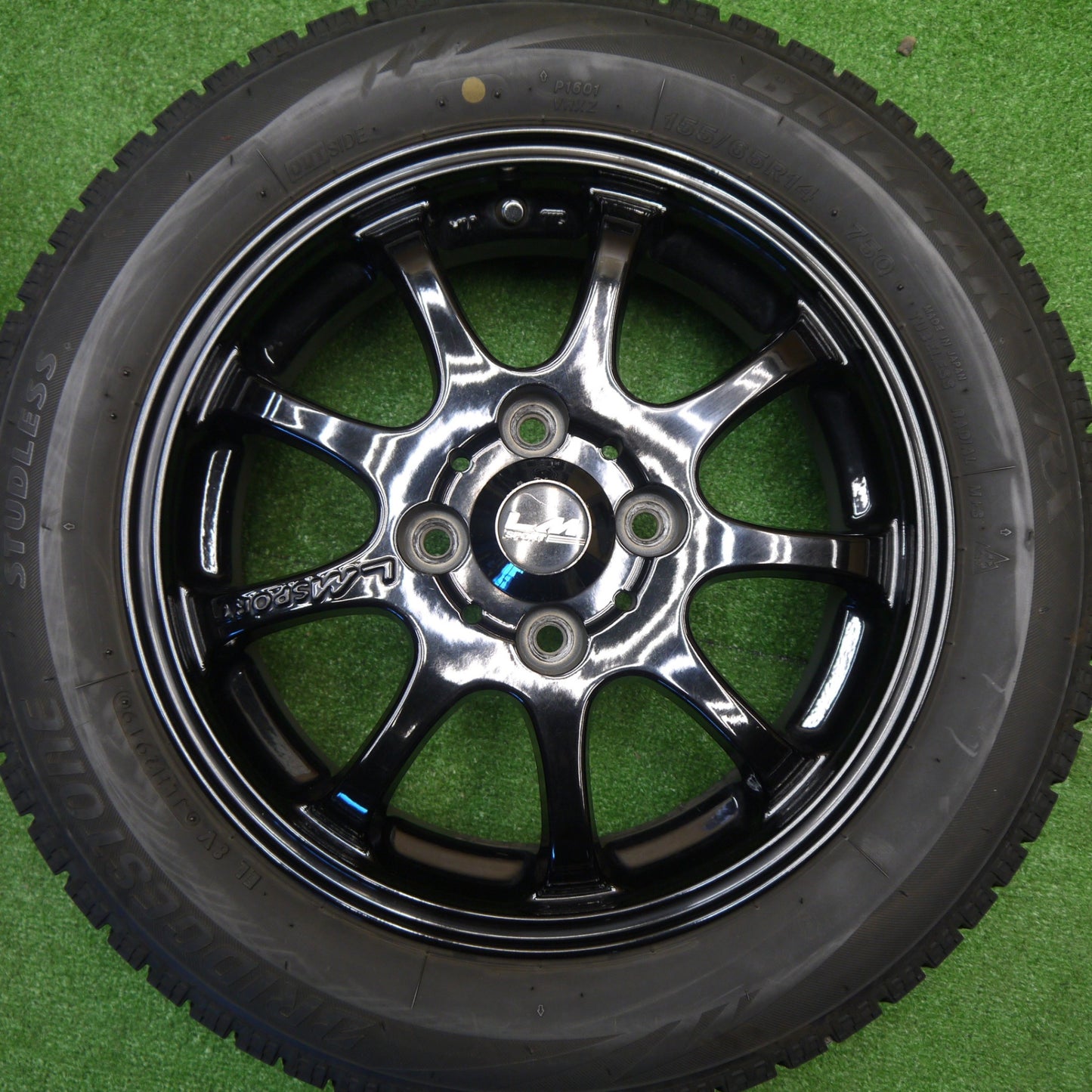 キレイ★スタッドレス 155/65R14 ブリヂストン ブリザック VRX LM SPORT LMスポーツ 14インチ PCD100/4H★5102904Hス