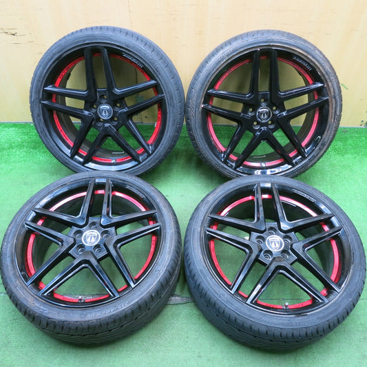 タイヤほぼ未使用★プリウス AIMGAIN PRIUS MODEL GTS MONO 215/40R18 デリンテ サンダー D7 エイムゲイン モノ 18インチ PCD100/5H★5052302HAノ
