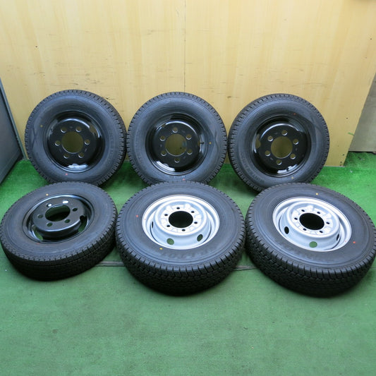 未使用！22年！6本★いすゞ エルフ 等 175R14 8PR 205/80R15 109/107L スタッドレス ダンロップ ウインターマックス SV01 SP LT01M TOPY スチール PCD184.15 170/6H★5090604HAス
