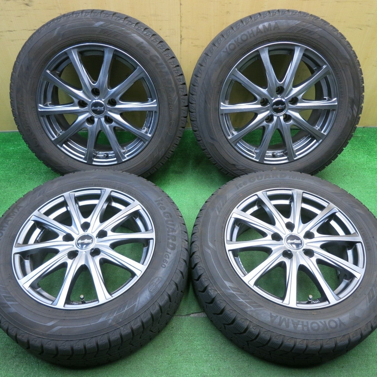 バリ溝！23年！9.5分★スタッドレス 205/60R16 ヨコハマ アイスガード iG60 EuroSpeed MANARAY SPORT ユーロスピード 16インチ PCD114.3/5H★5033001NJス