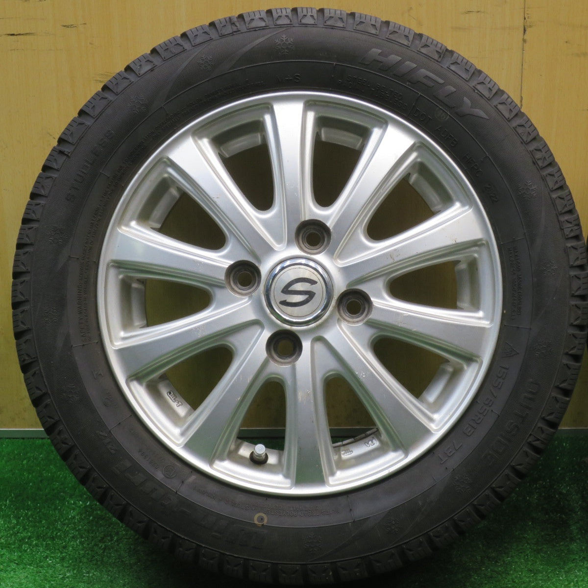 4本価格！22年★スタッドレス 155/65R13 ハイフライ Win-turi 212 社外 アルミ 13インチ PCD100/4H★5122401NJス