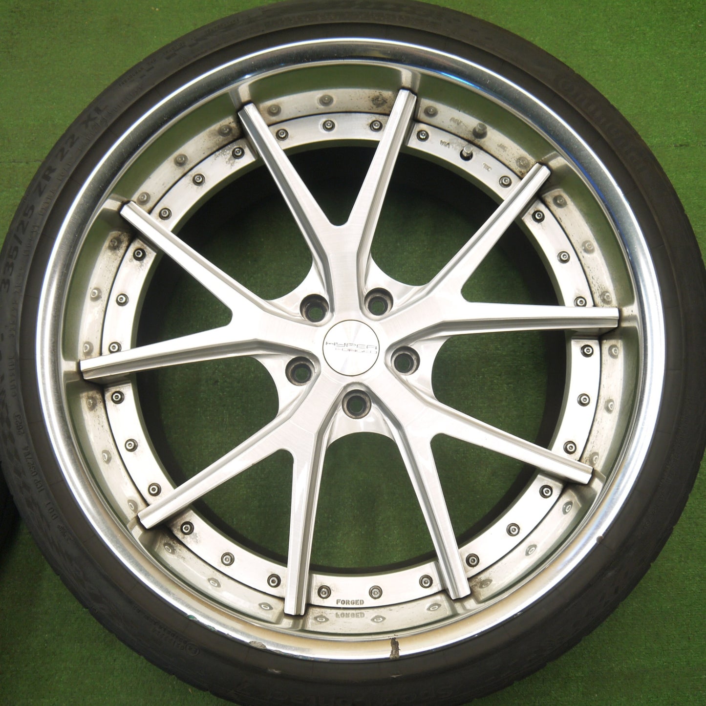 4本価格！23年★BMW 等 HYPER FORGED HF-LC5 295/30R22 335/25R22 コンチネンタル スポーツコンタクト7 ハイパーフォージド 22インチ PCD120/5H★6011904Hノ