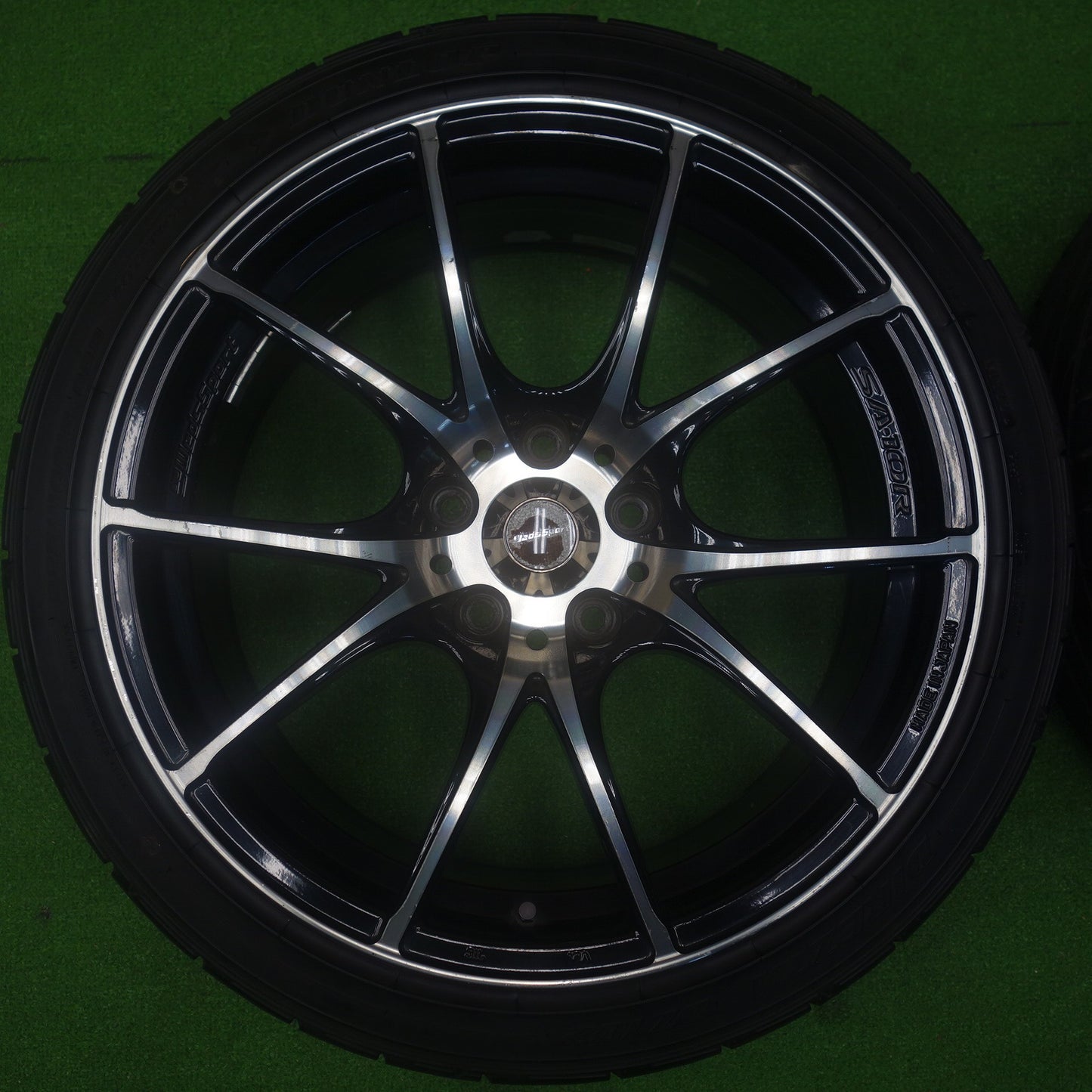 バリ溝！22年！9.5分★WedsSport SA-10R 225/40R18 ダンロップ DIREZZA DZ102 ウェッズスポーツ ディレッツァ 18インチ PCD114.3/5H★6041001KTノ