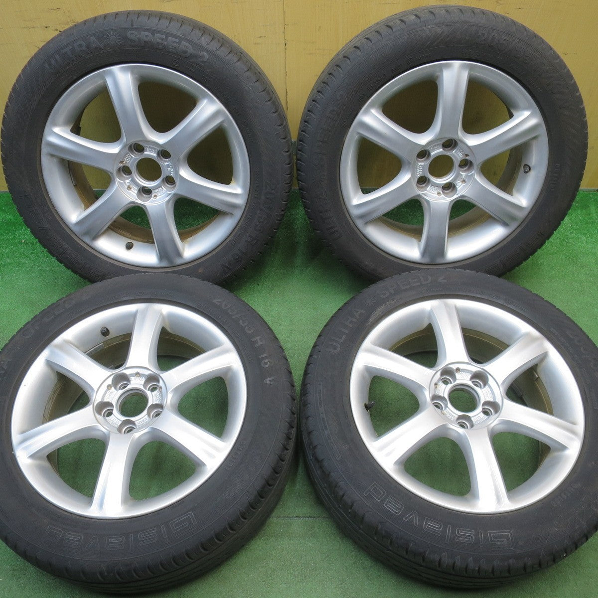 バリ溝！23年！キレイ！8.5分★ワーゲン ニュービートル 純正 BBS RD198 205/55R16 ギスラベット ULTRA SPEED2 16インチ PCD100/5H★6052605NJノ