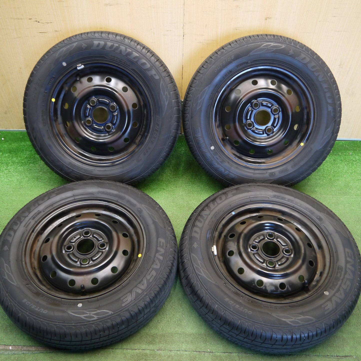 4本価格！23年★145/80R13 ダンロップ エナセーブ EC204 スチール ホイール 13インチ PCD100/4H★6051102Hノ