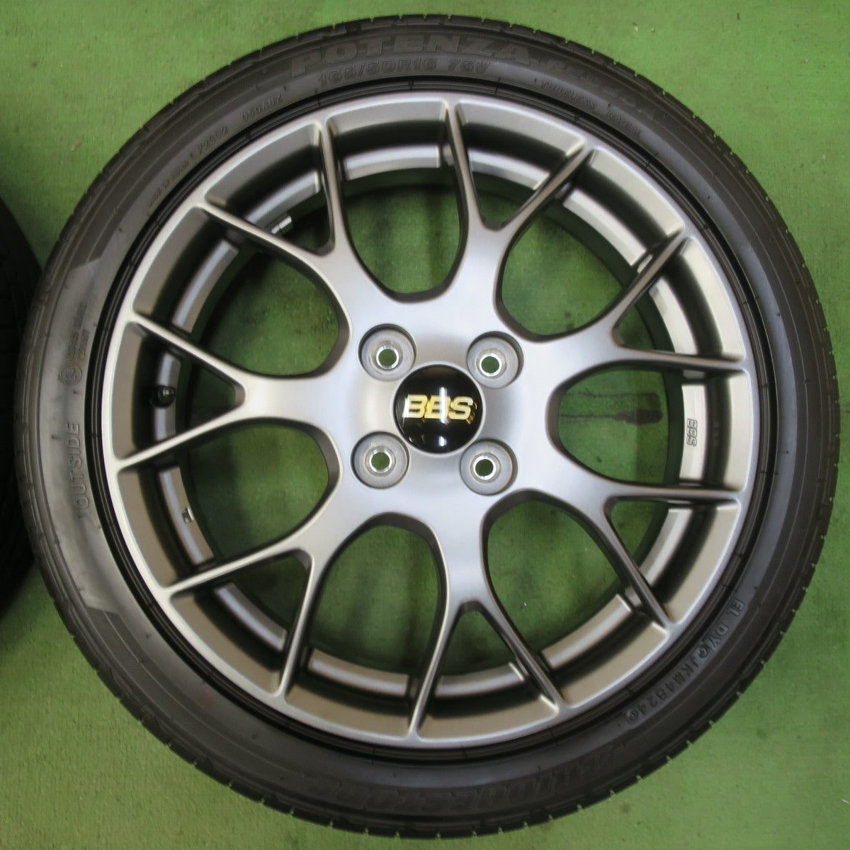 新車外し！24年★ダイハツ コペン GRスポーツ 純正 OP BBS製 DH001L 165/50R16 ブリヂストン ポテンザ RE050A 16インチ PCD100/4H★5091105イノ