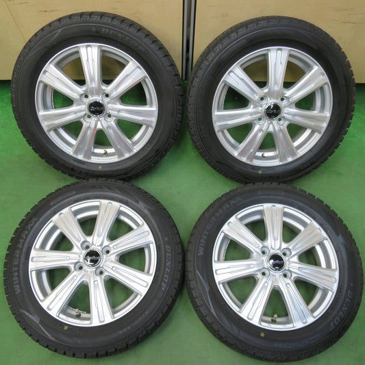 [送料無料] バリ溝！キレイ！9.5分★スタッドレス 165/65R15 ダンロップ ウインターマックス WM02 EuroSpeed MiD タフト ハスラー ソリオ 等 PCD100/4H★5011803イス