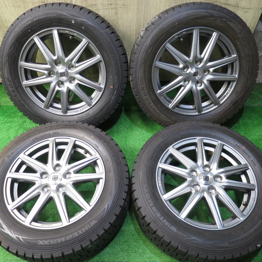超バリ溝！キレイ！9.5分以上★スタッドレス 215/60R16 ダンロップ ウインターマックス WM01 SEIN ザイン 16インチ PCD114.3/5H★5052303NJス