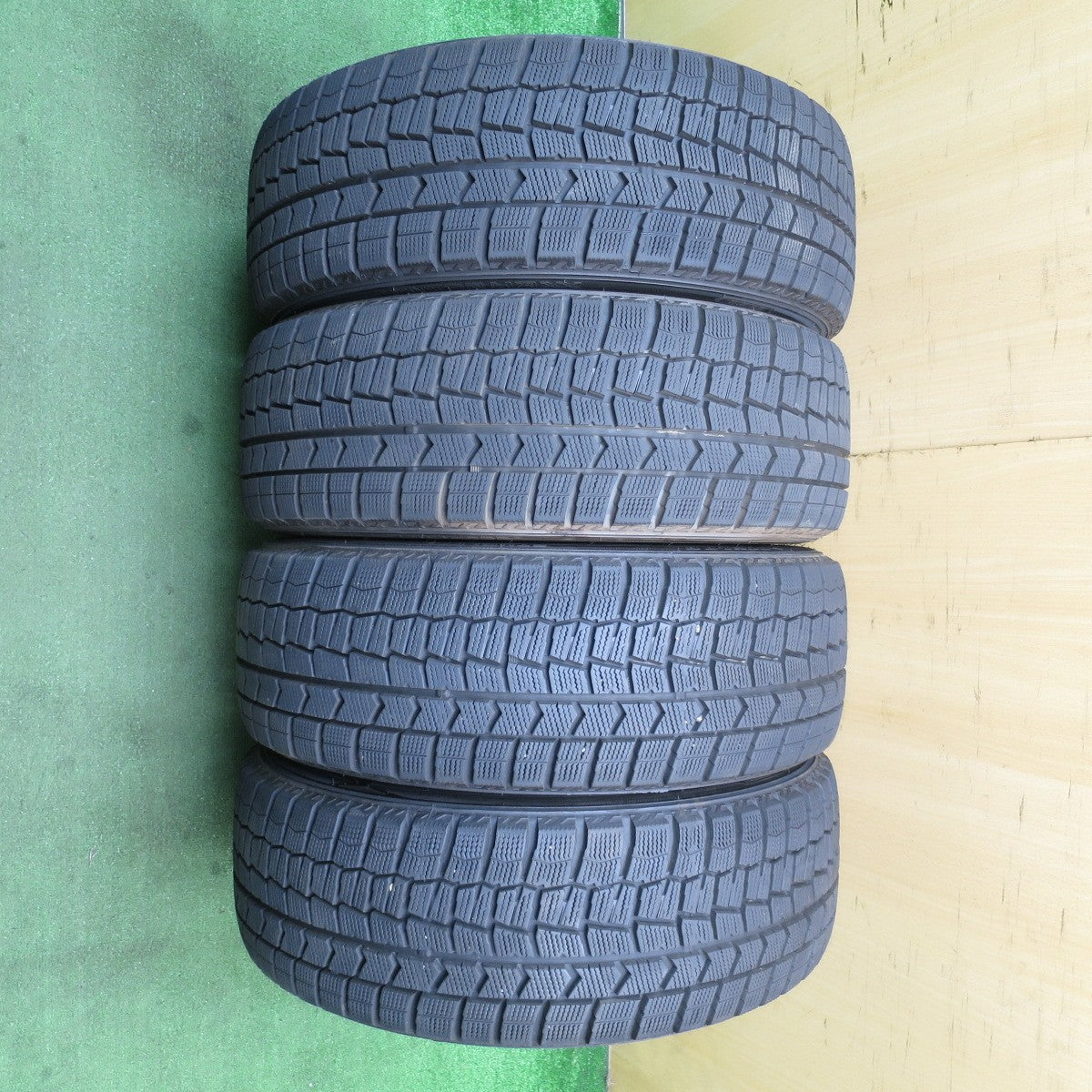 バリ溝！9.5分以上★86 BRZ 等 215/45R17 スタッドレス ダンロップ ウインターマックス WM02 RiZLEY ライツレー 17インチ PCD100/5H★5053012NJス