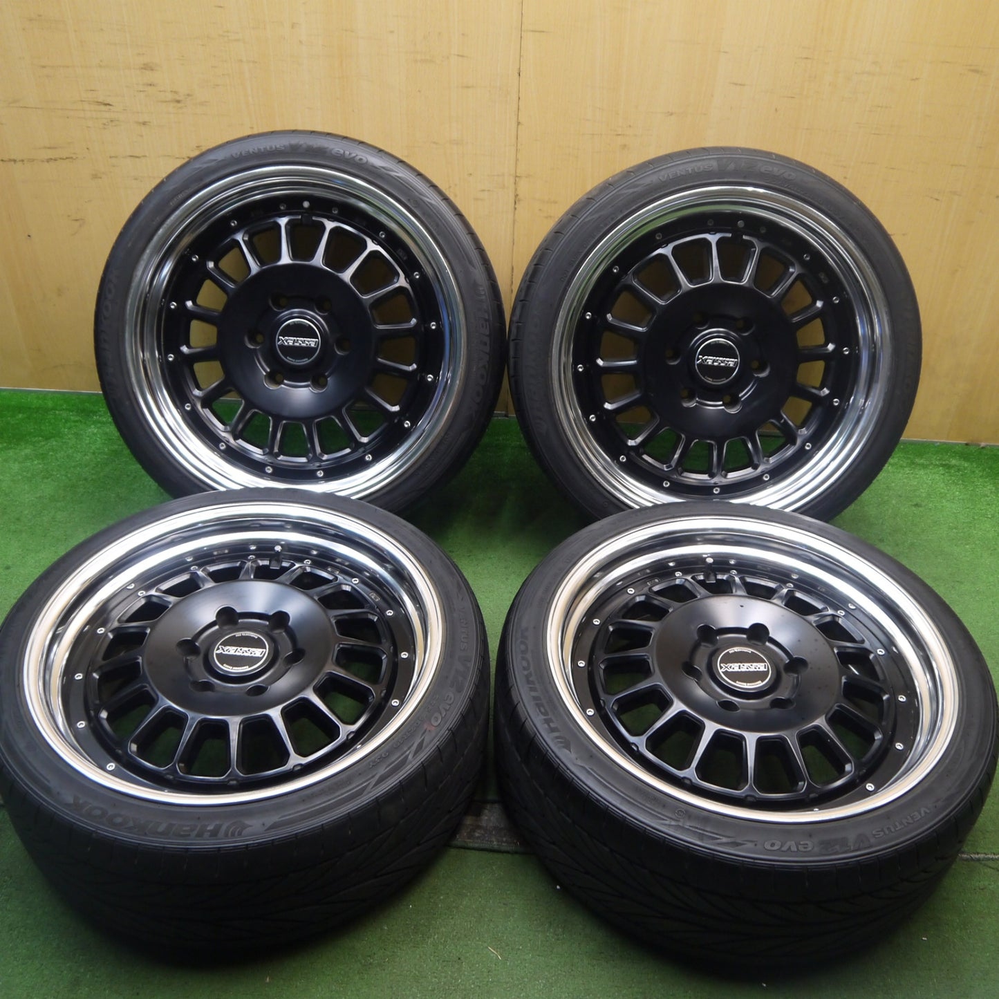 4本価格★ハイエース 等 ESSEX CRS BENC-DSR 225/40R19 ハンコック ベンタス V12 evo エセックス PCD139.7/6H★5072504Hノ