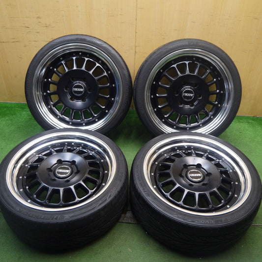 4本価格★ハイエース 等 ESSEX CRS BENC-DSR 225/40R19 ハンコック ベンタス V12 evo エセックス PCD139.7/6H★5072504Hノ